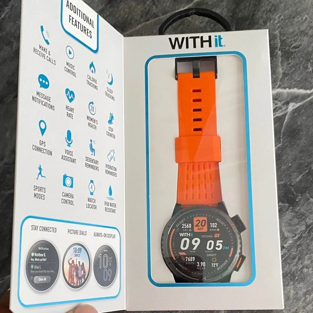 Zetta Smartwatch - Vibrant Orange